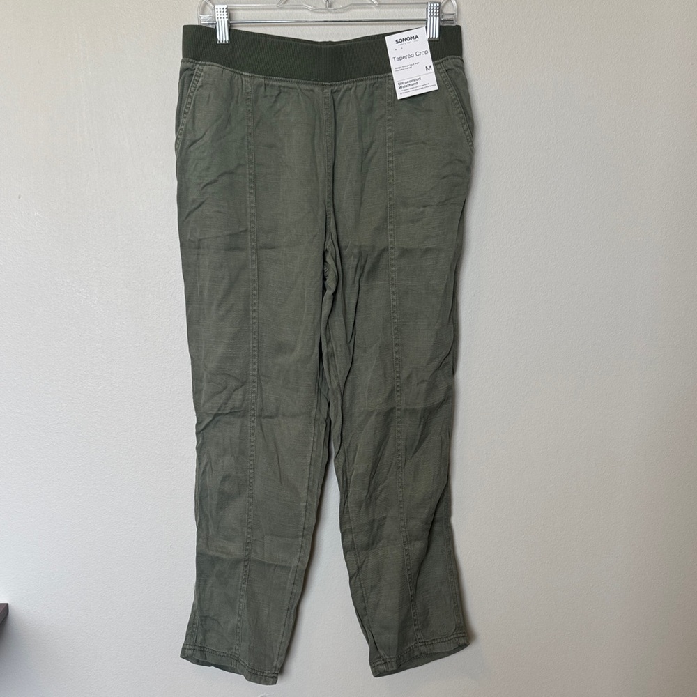 Sonoma NWT Tapered Crop Olive Green Pants
